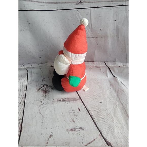 Vintage Sears Soft Dreams Nylon Santa Claus 7 In Stuffed Toy Plush Christmas Toy - Picture 3 of 8